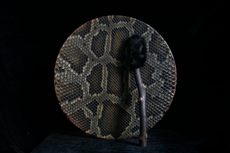 snake skin shaman drum medicine sacred ritual - 吉他/乐器 - 其他材质 