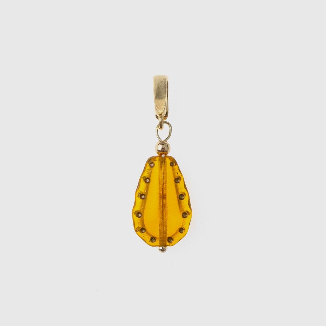 项链坠 | Amber Glass 琥珀晶透琉璃 - 项链 - 其他材质 橘色