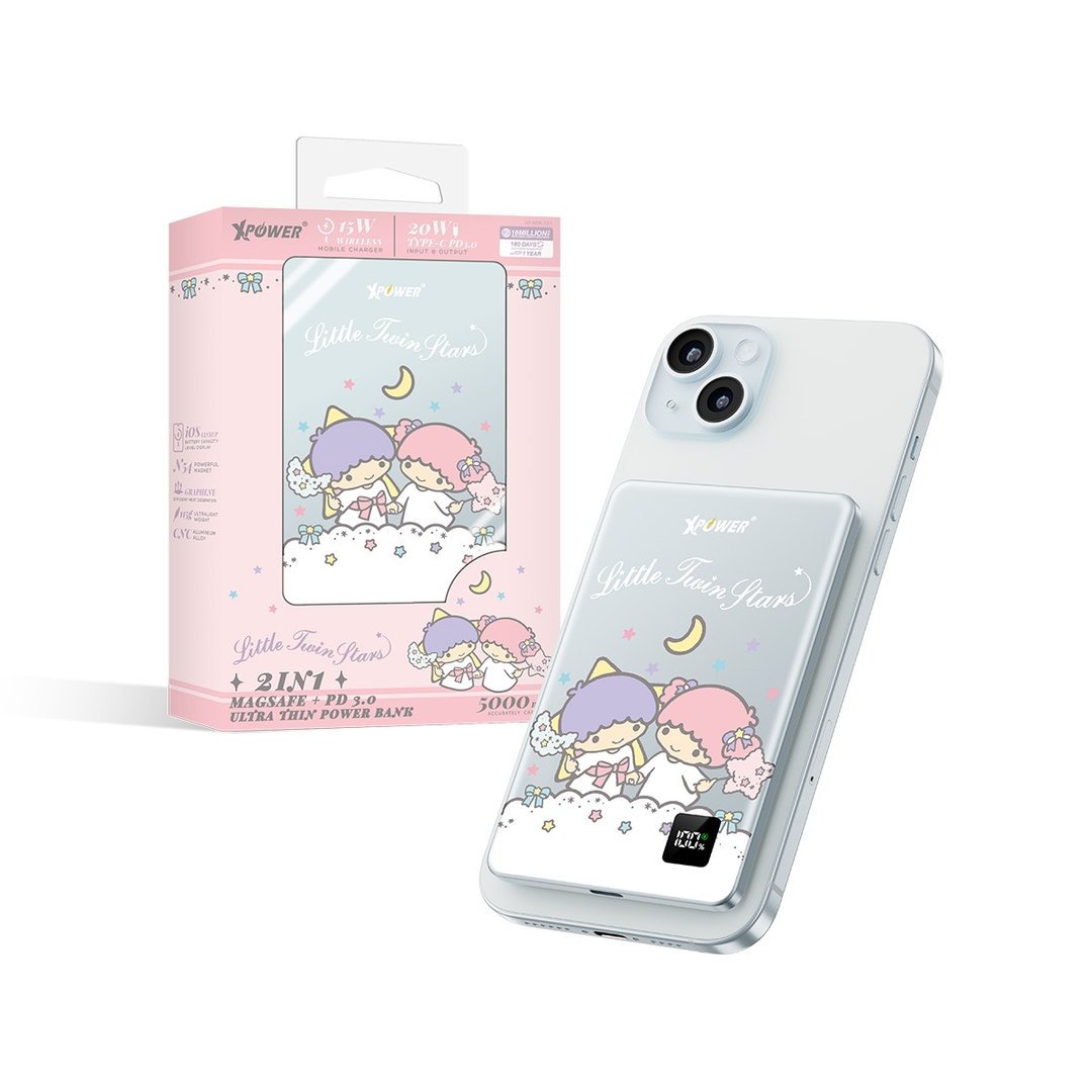 XPower x Sanrio Little Twin Stars M5K 3合1 5000mAh移动电源 - 手机充电及周边 - 其他金属 粉红色