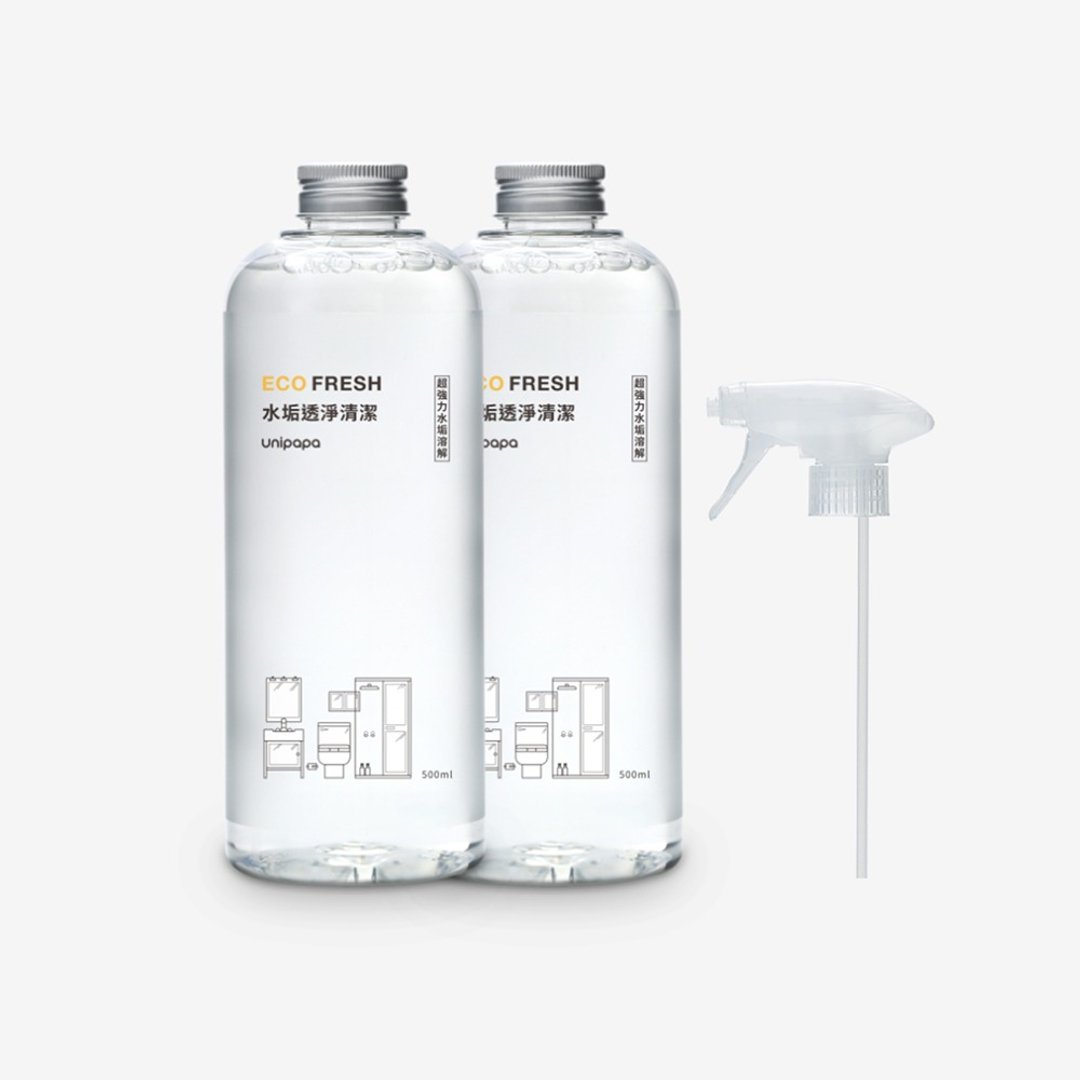 Unipapa ECO FRESH 水垢透净清洁 2瓶入+1喷头 - 其他 - 其他材质 透明
