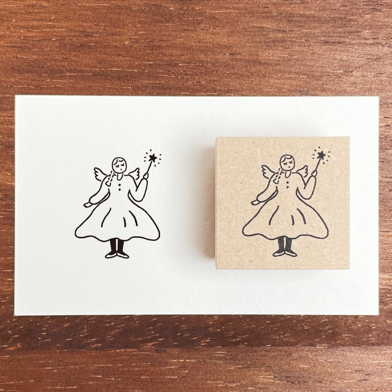 Marle-chan 插图印章仙女十月万圣节服装橡皮印章女孩日本制造 a-125 - 印章/印台 - 木头 