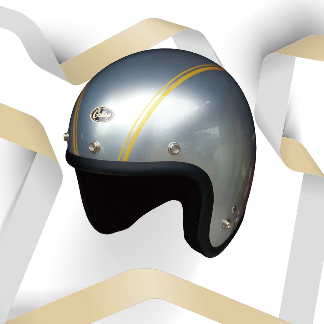 GALLOP BIJIN SERIES HELMET 美人系 3/4半罩安全帽 电镀银 S-XXL - 安全帽 - 其他材质 