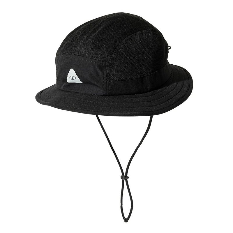 日本限定POLER DRY DRAW CORD RUN HAT 吸湿速干束绳跑帽 / 黑 - 帽子 - 聚酯纤维 黑色