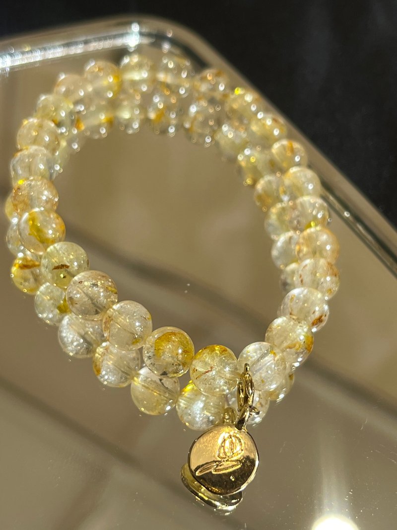 黄精灵。桂花黄 托帕石 手链 拓帕石 手珠 Topazios - 手链/手环 - 水晶 黄色