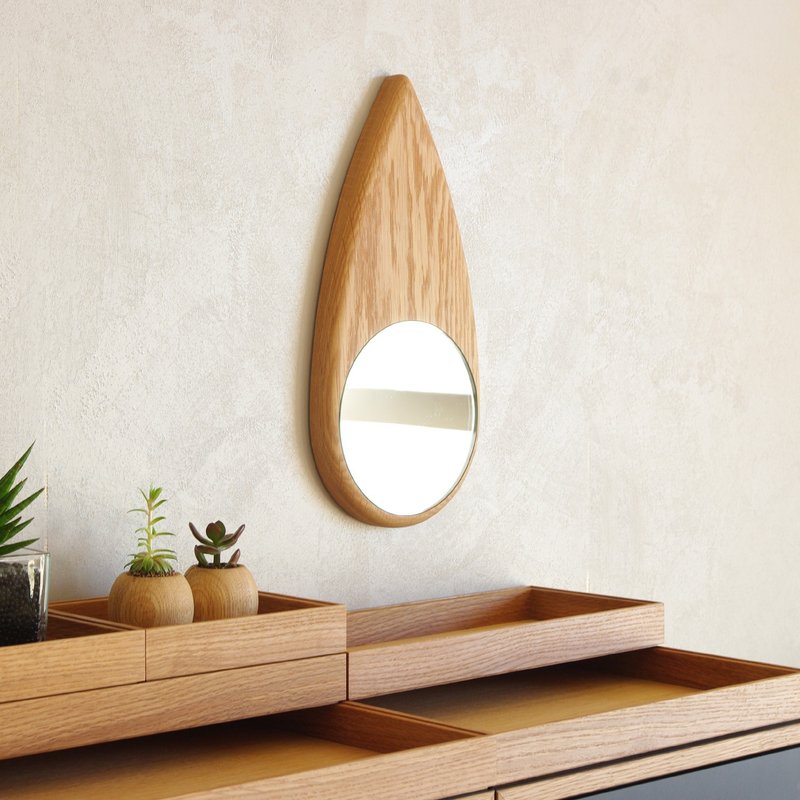 SIZUKU MIRROR 镜子实心橡木 - 其他家具 - 木头 咖啡色