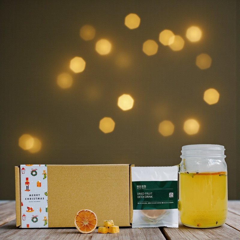 | 果干水10入 | 台湾果干 | 无糖零添加 | 2025圣诞贴无印纸盒 - 茶 - 新鲜食材 