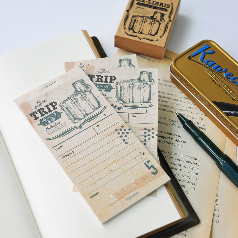 复刻生活记事便笺＿TRIP旅程美好 - 便条纸/标签贴 - 纸 橘色