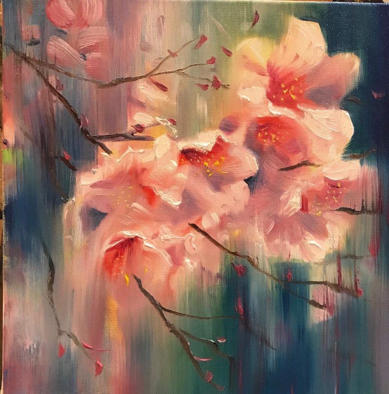 活动油画 樱花 / 初学者可 / 周二到周日皆可预约【一人成团】 - 插画/绘画/写字 - 棉．麻 
