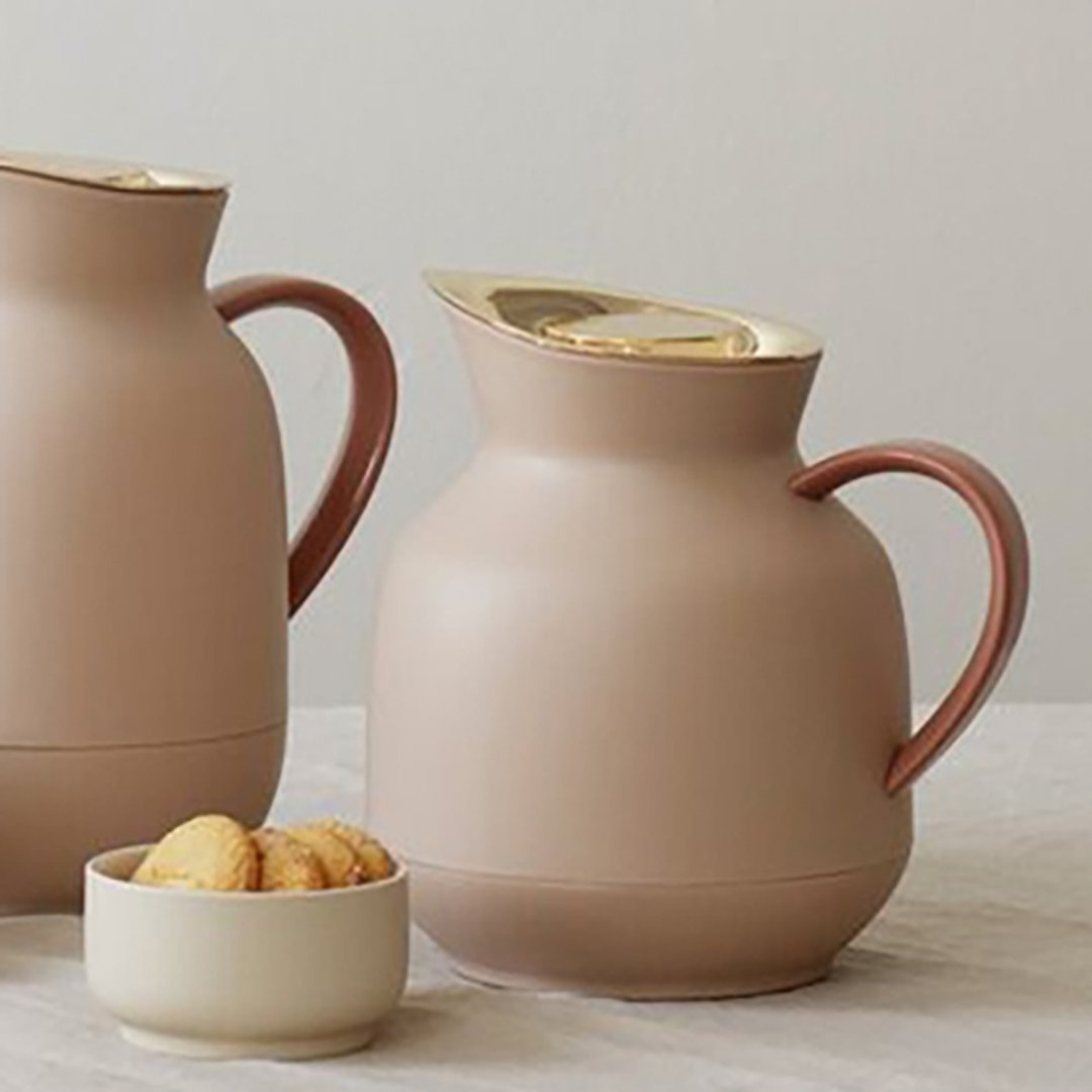 【Stelton】Amphora 真空保温茶壶 1L-粉红色 - 保温瓶/保温杯 - 塑料 