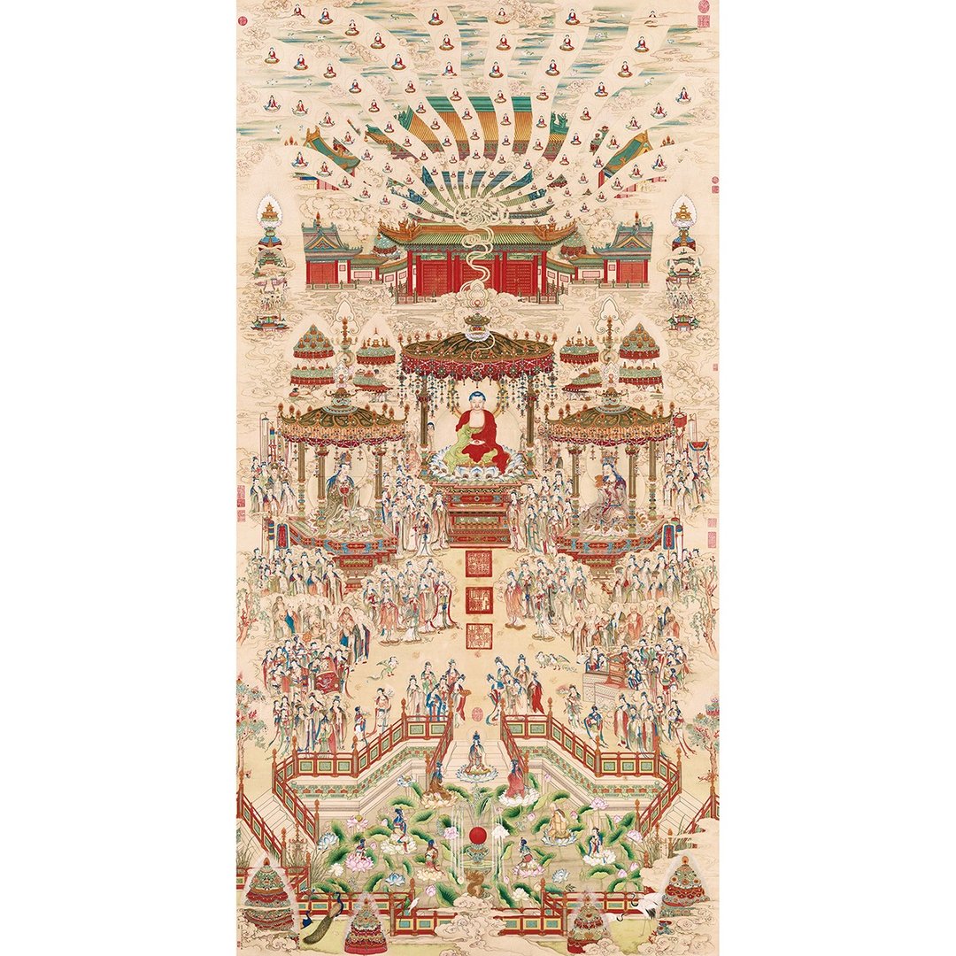 【中式海报・Chinese Poster】丁观鹏・极乐世界图 - 海报/装饰画/版画 - 纸 