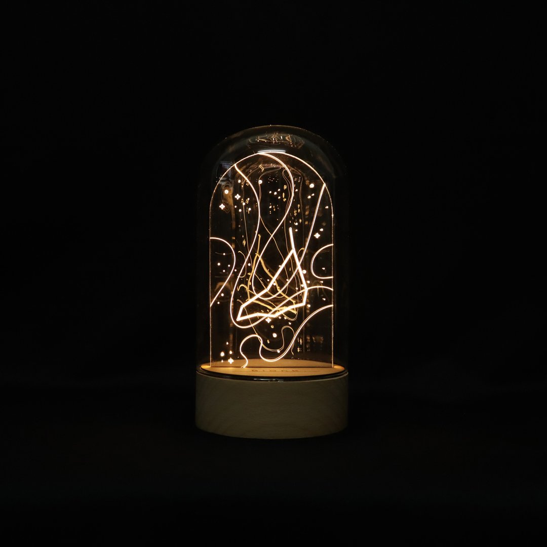 定制化礼物 生日礼物 LED原木夜灯 - 【 山羊座 】星座耳环架 - 灯具/灯饰 - 玻璃 透明