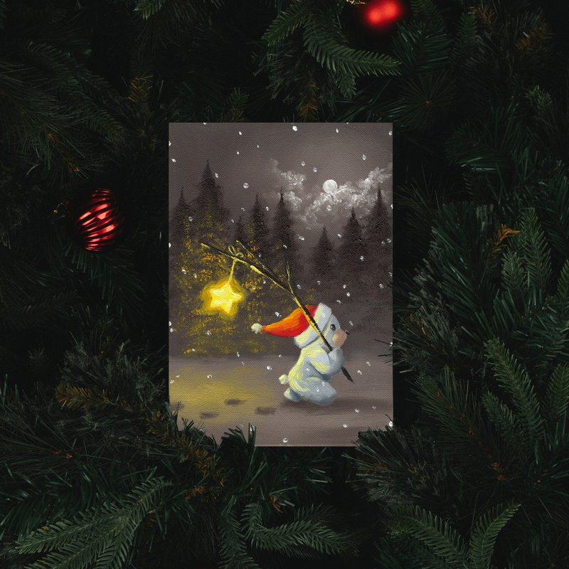 【体验】台中油画体验课程/寻找圣诞树/台中画室 - 插画/绘画/写字 - 棉．麻 