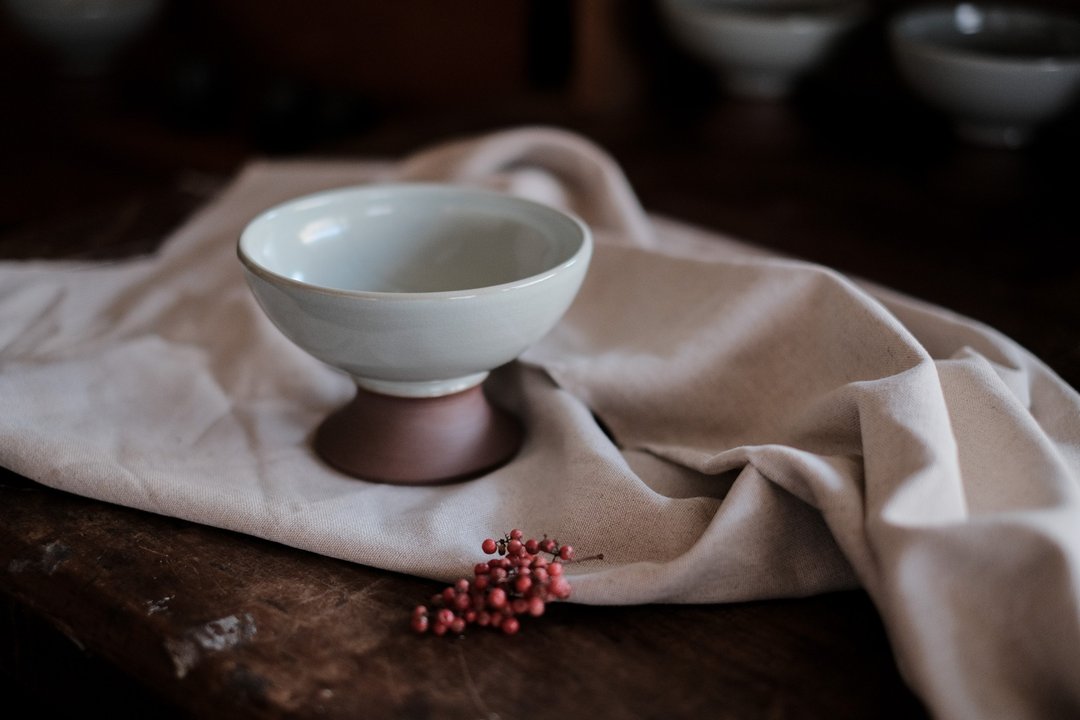 高脚杯 l 青瓷 l 点心杯 - 其他杯子 - 陶 绿色