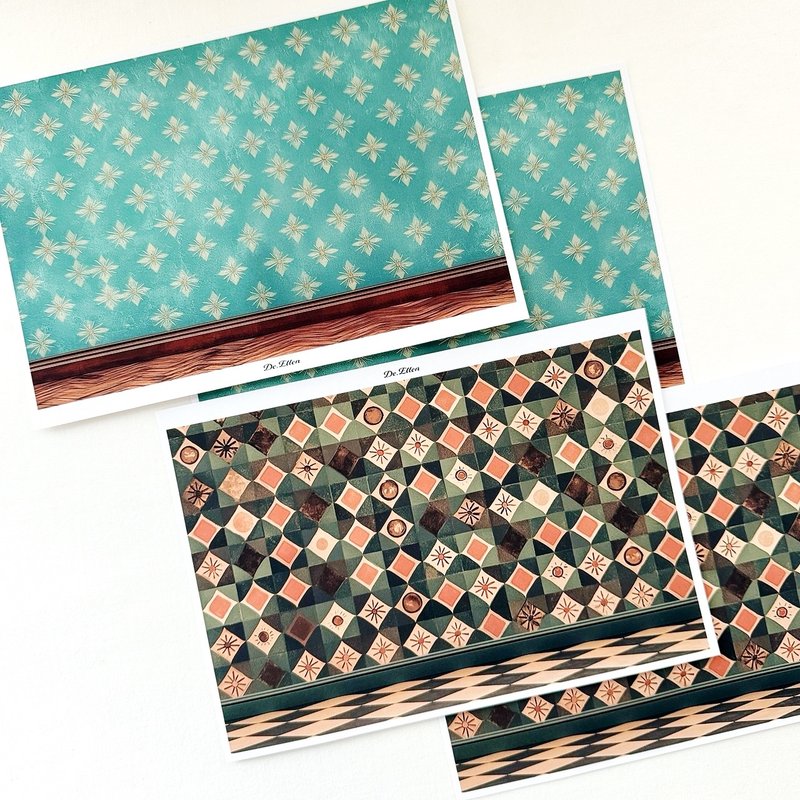 Z301 - 复古背景 - 贴纸 - 纸 