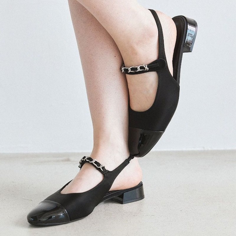 PRE-ORDER SPUR Chain Strap Slingback 露跟鞋 US9036 BLACK - 其他女款皮鞋 - 其他材质 