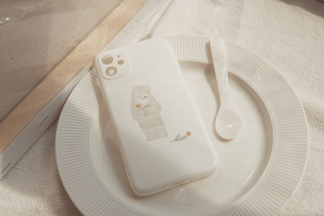 独角熊先生 iPhone 手机软壳 - 手机壳/手机套 - 塑料 白色