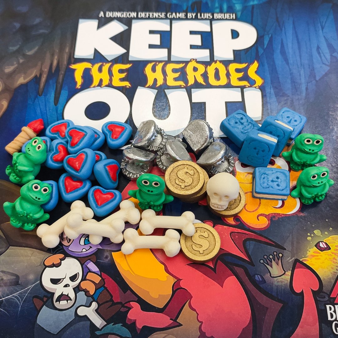 与 Keep the Heroes Out 兼容的豪华资源代币棋盘游戏 - 桌游/玩具 - 其他材质 