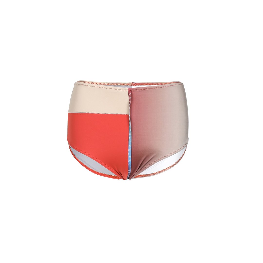 Ombre high-waist bottom – 珊瑚色 / 回收面料泳裝 (分开售卖) - 女装泳衣/比基尼 - 环保材料 红色