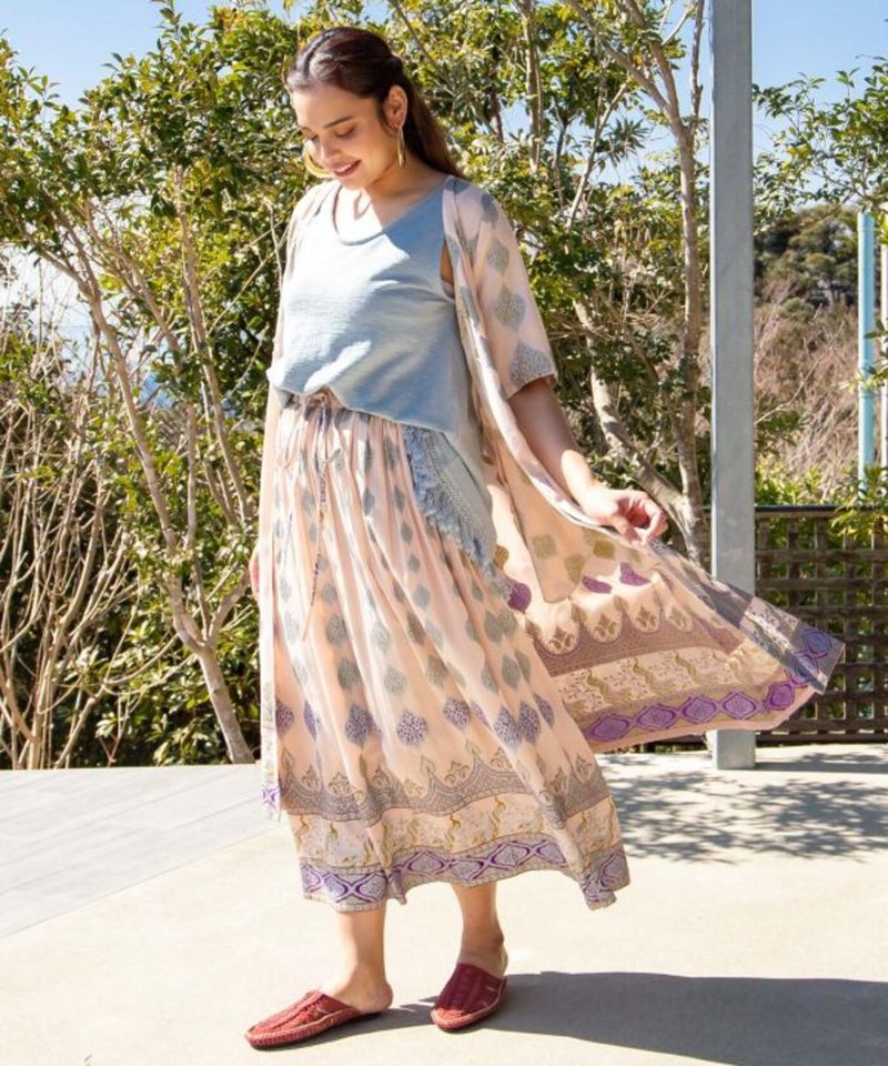 【热门预购】抗UV 短袖绉纱华丽印花开襟衫短袖罩衫(6色)IAC-4299 - 女装休闲/机能外套 - 其他材质 