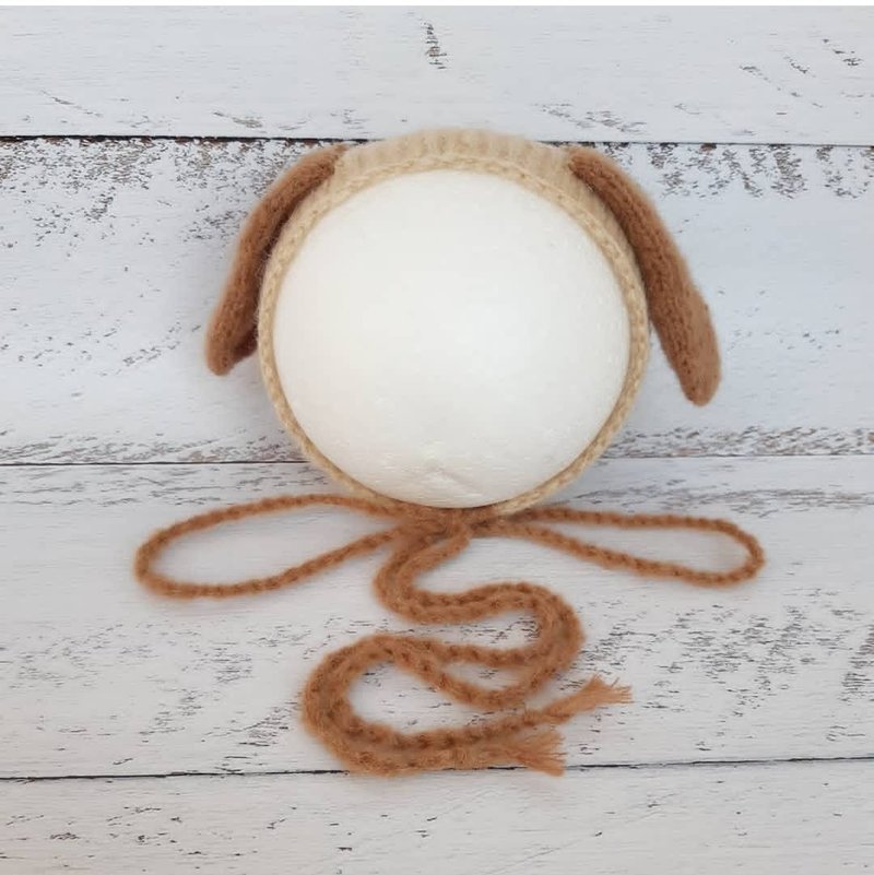 Puppy newborn bonnet knitting pattern - 编织/刺绣/羊毛毡/裁缝 - 其他材质 