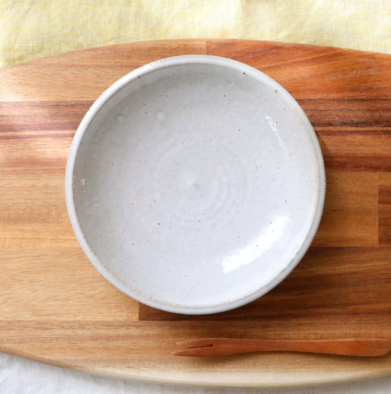 优惠价 / 赤陶土与白釉之中皿 2 - 盘子/餐盘/盘架 - 陶 白色