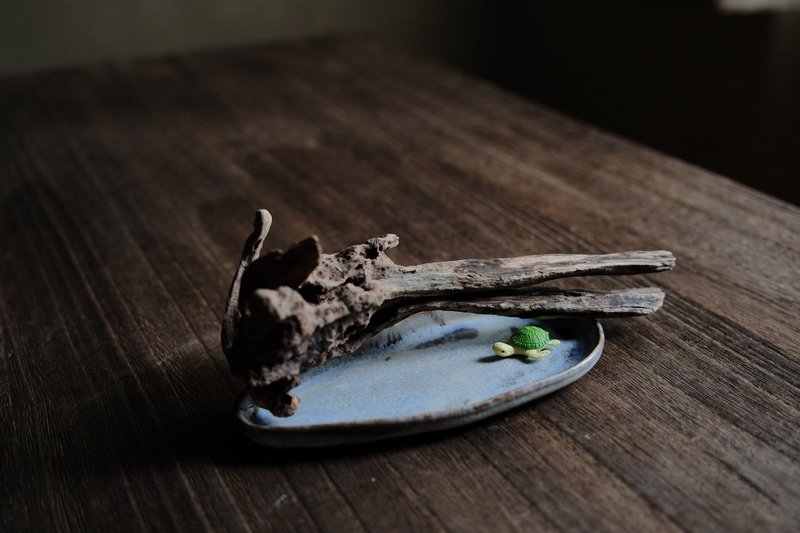 冬季的羊卓雍措・雪・长皿1 - 盘子/餐盘/盘架 - 陶 多色