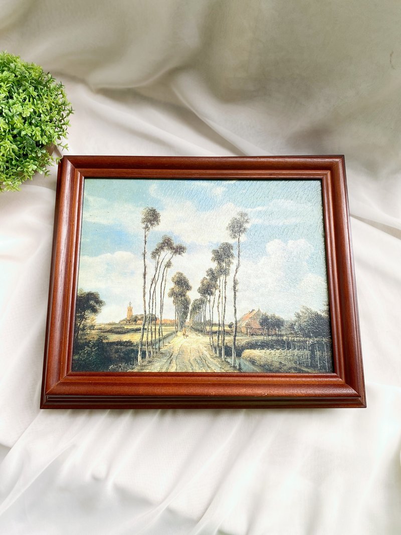 【好日恋物】德国带回老件木制霍百玛Hobbema名画乡道置物钥匙箱 - 收纳用品 - 其他金属 多色