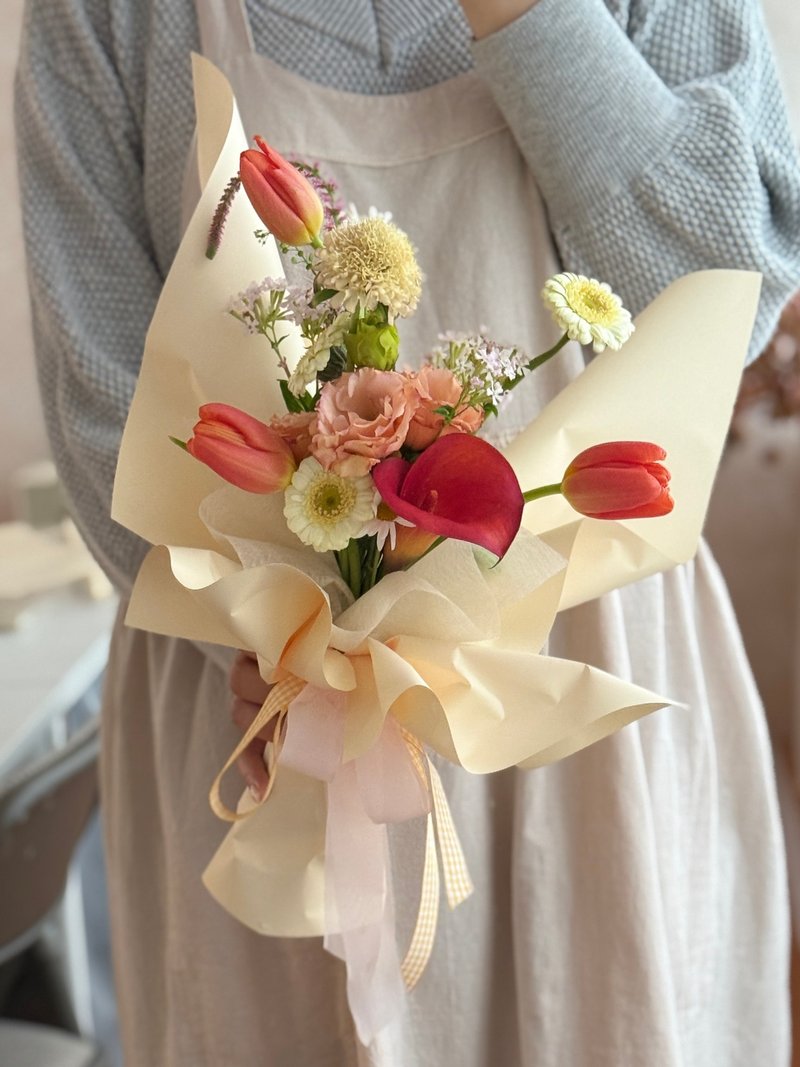 韩式包装中花束(25cm)_暖阳和煦 - 植栽/盆栽 - 植物．花 多色