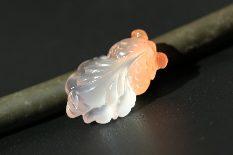 【小金鱼】天然南红玛瑙小吊坠/生动可爱玉坠挂件/寓意金玉满堂 - 项链 - 玉石 红色