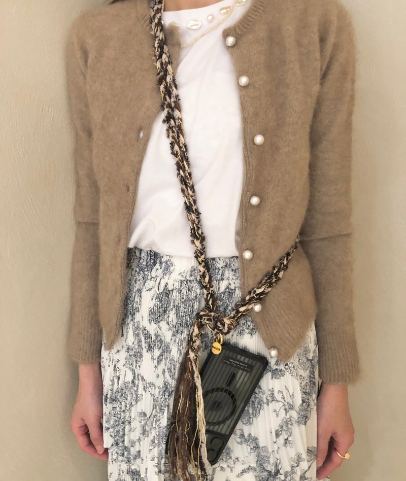 【MISIA】498 纯手工编织毛呢流苏长挂绳-美拉德 - 手机配件 - 棉．麻 