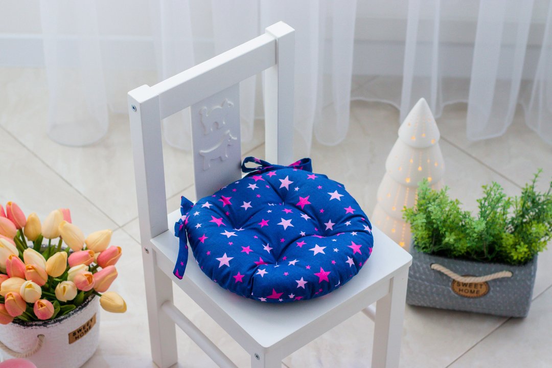 Kids chair cushion, Child pillow for chair, Stars Chair cushion - 枕头/抱枕 - 其他材质 多色
