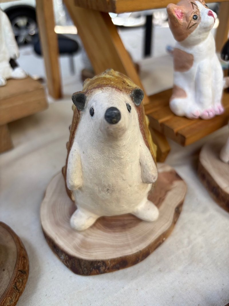 刺猬/收藏摆饰品/礼物/定制化/居家办公室/手工捏塑 - 玩偶/公仔 - 粘土 