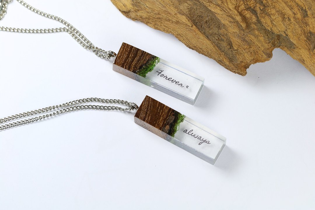 Your signature necklace x Under the sea collection - 项链 - 木头 绿色