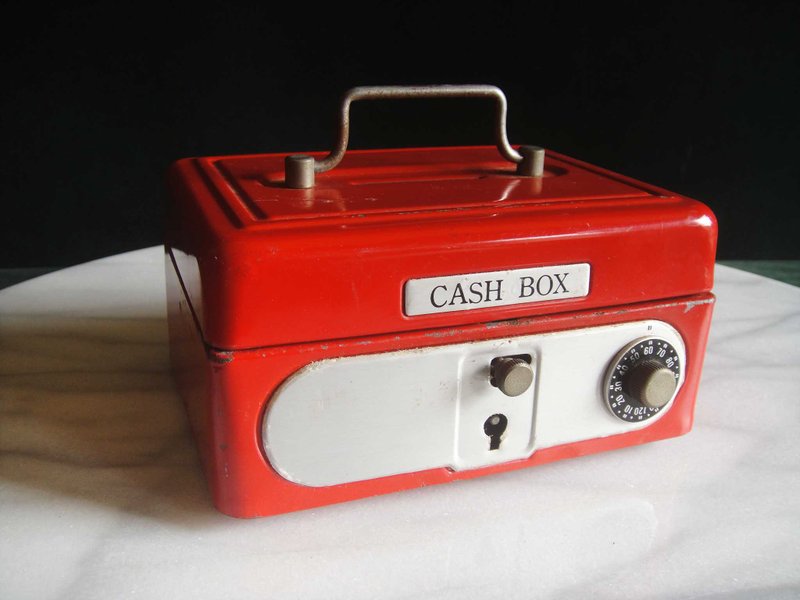 【老时光 OLD-TIME】早期台湾制钱箱存钱筒(无钥匙/但可打开) - 储蓄罐 - 其他材质 