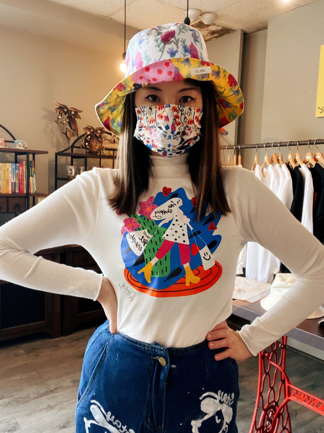 I Love shopping 半高领羊绒磨毛长袖T恤 - 女装 T 恤 - 羊毛 
