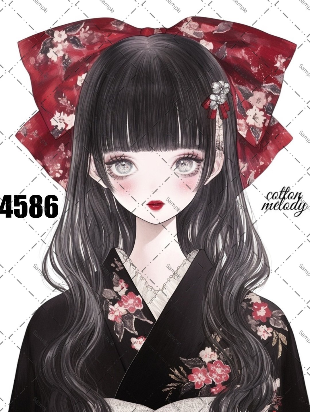 original sticker no.4586 人物贴纸 原创贴纸 原创人物贴纸 装饰贴纸 cotton melody - 贴纸 - 纸 