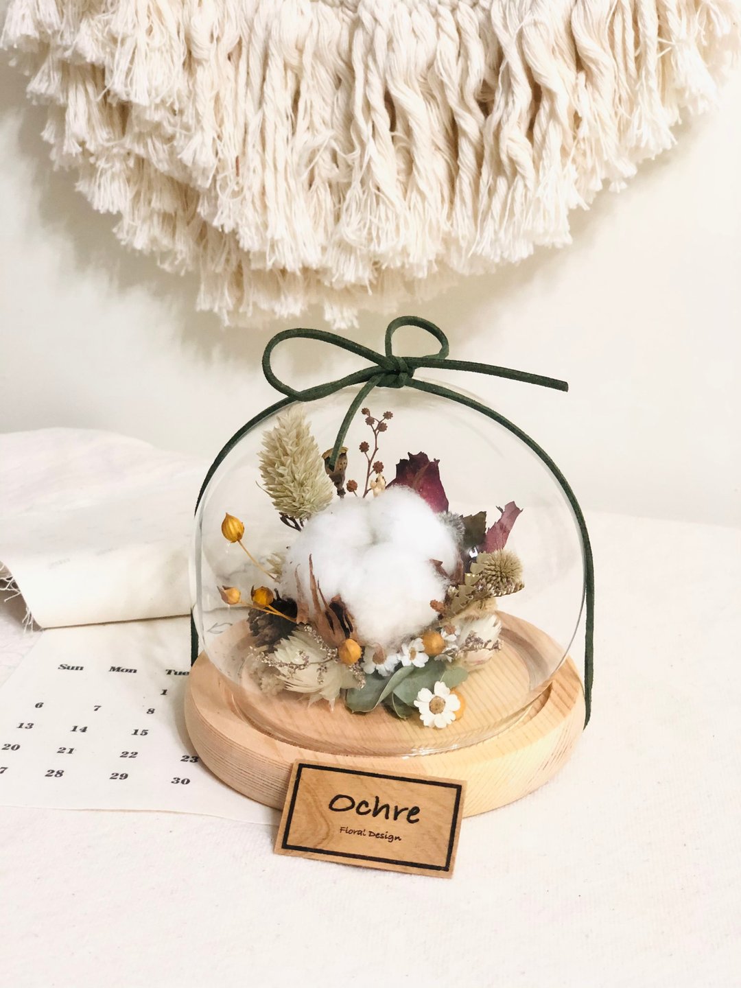 Ochre 暖绵绵棉花玻璃球-小 - 干燥花/捧花 - 植物．花 白色