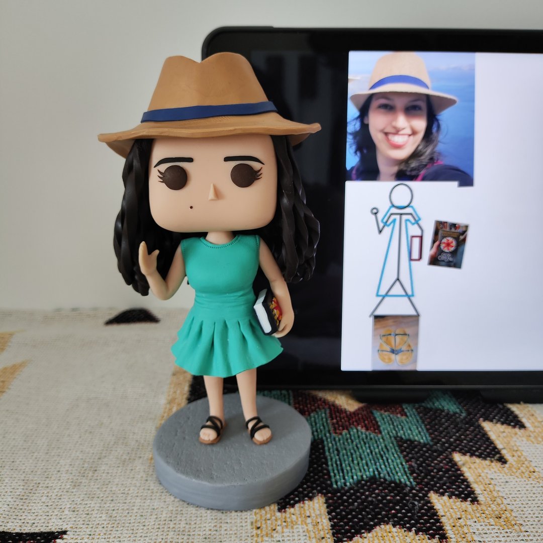 纯手工定制美国Funko Pop 自画肖像公仔娃娃男朋友老公生日礼物 - 玩偶/公仔 - 粘土 多色