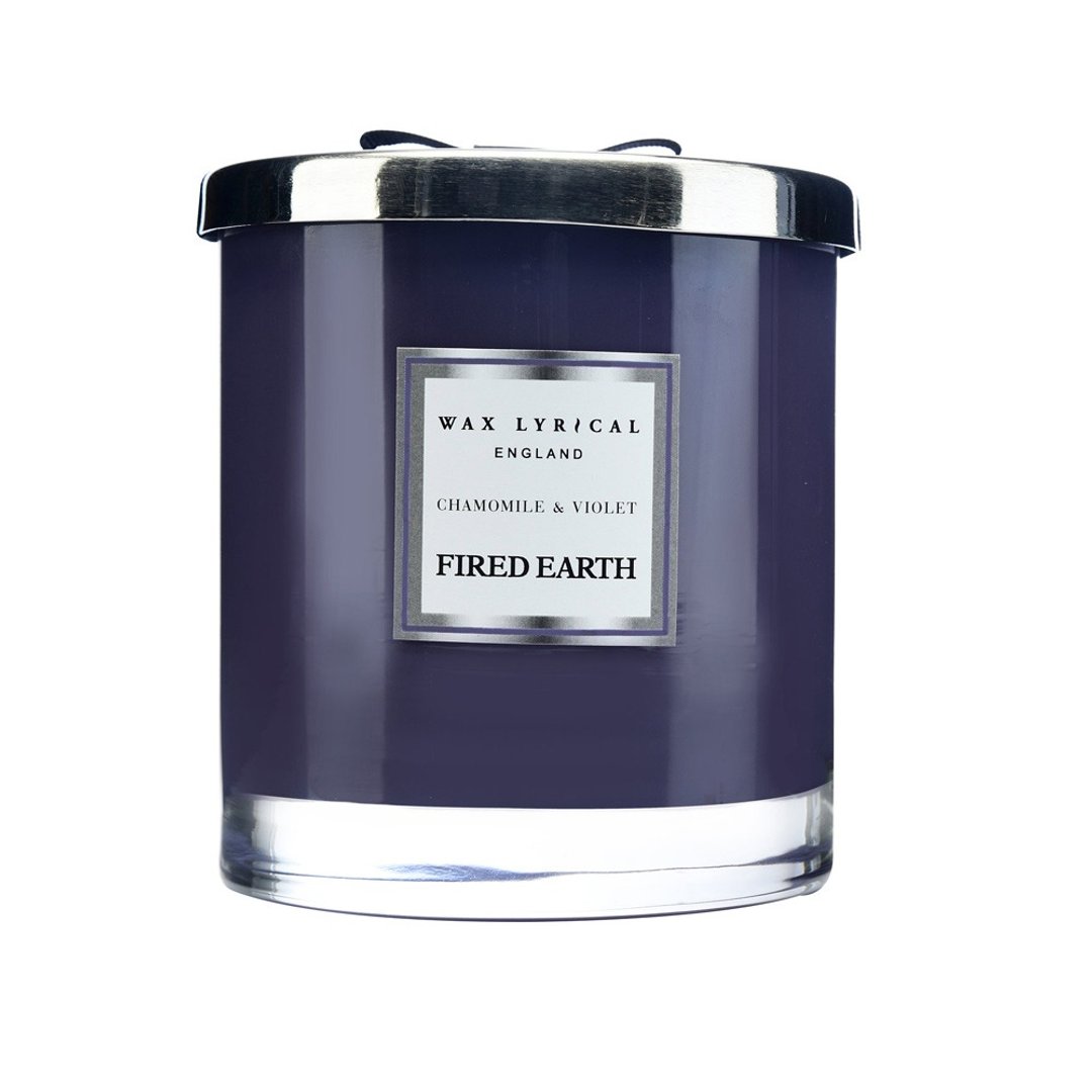 【Portmeirion】WAX LYRICAL | 双蕊蜡烛 洋甘菊与紫罗兰(60hr) - 蜡烛/烛台 - 蜡 紫色