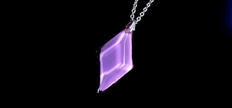 Wisteria flower style - 项链 - 玻璃 紫色