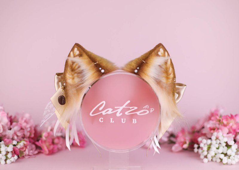 拿铁猫耳 人造毛皮耳朵 - 发饰 - 其他人造纤维 咖啡色