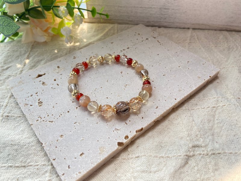 全面能量增强。招财。情绪柔化。黑金超七/柠檬黄水/橙月光 - 手链/手环 - 水晶 多色