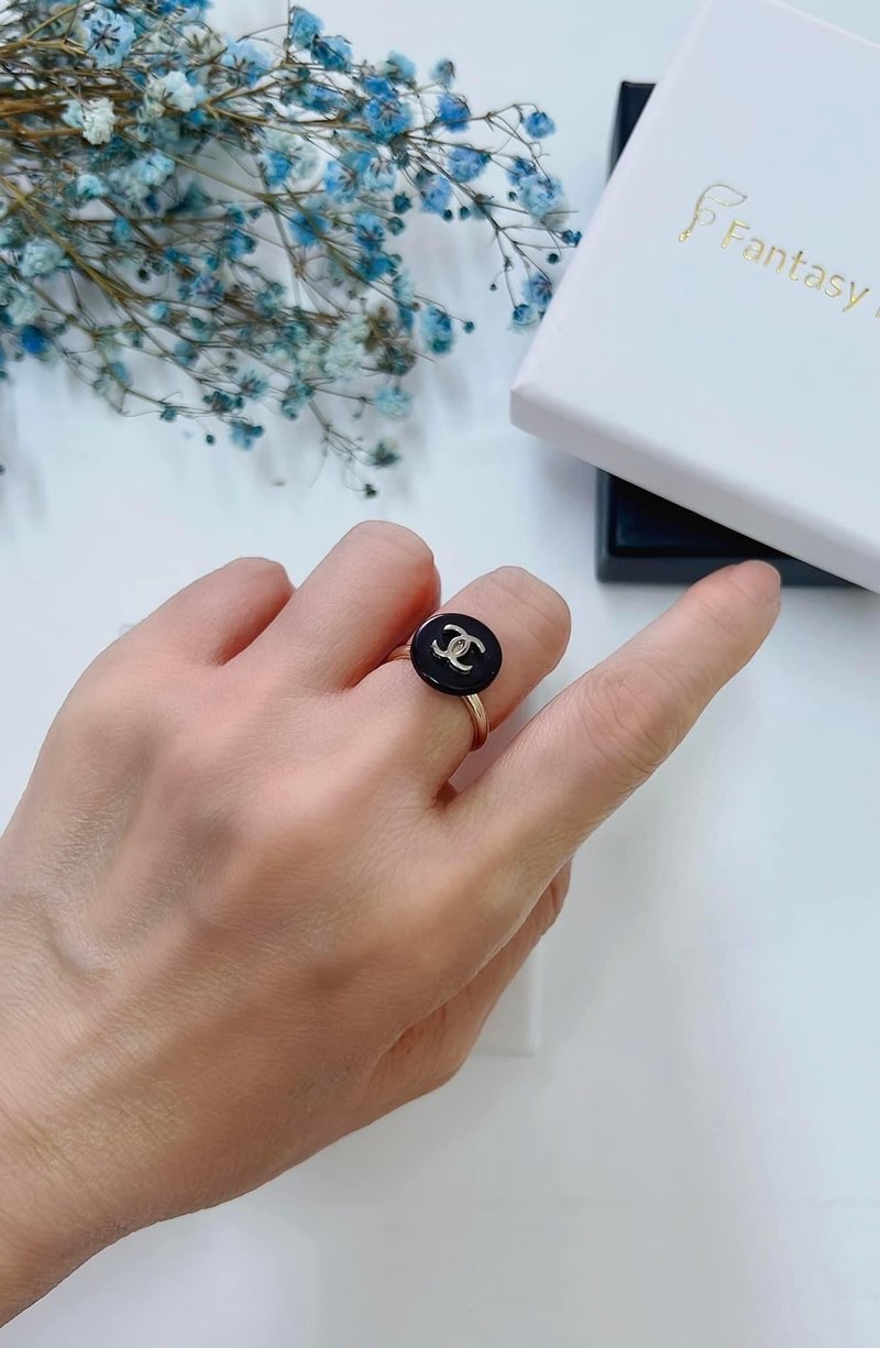 老件新作 黑金CC Logo戒指Reworked - 戒指 - 其他金属 