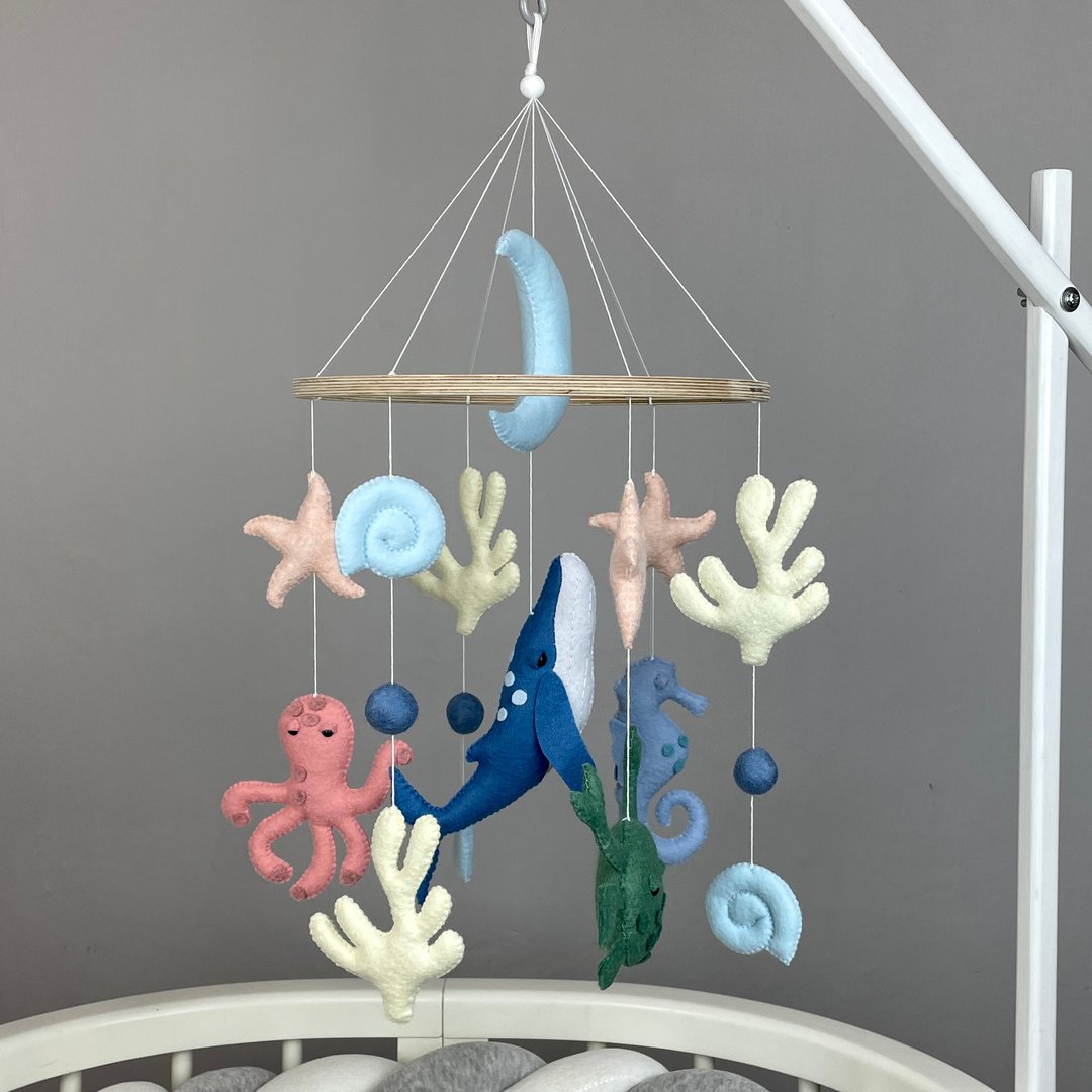 海洋宝宝手机中性鲸鱼手机海洋生物手机新生儿礼物 - 玩具/玩偶 - 其他材质 蓝色