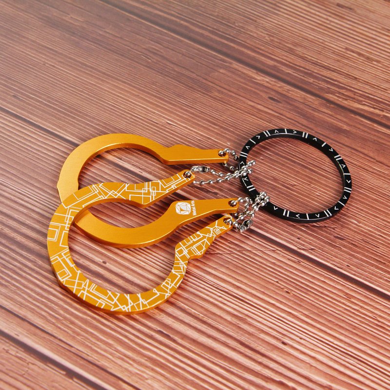 【航太边角料再造】金蝉脱壳-马蹄锁 - 桌游/玩具 - 铝合金 橘色