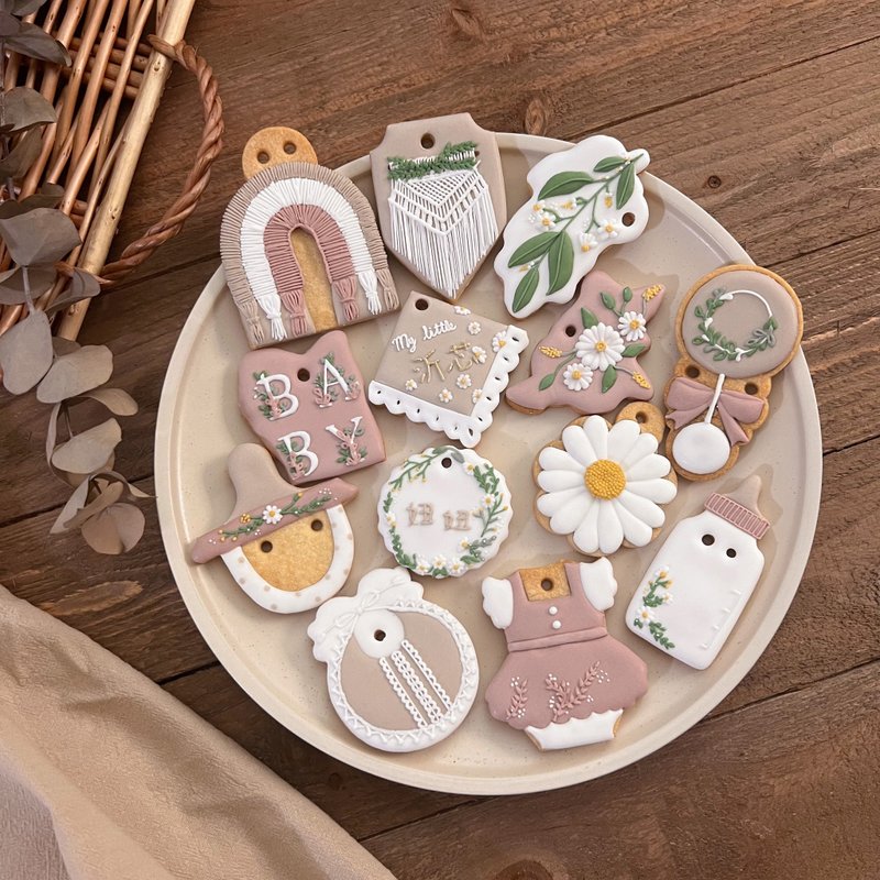 boho风糖霜饼干 收涎饼干饼 - 手工饼干 - 新鲜食材 多色