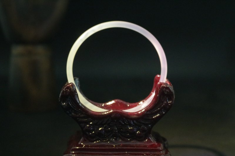 半城山水渐变玉手镯圆条细款镯子礼盒装 - 手链/手环 - 半宝石 粉红色