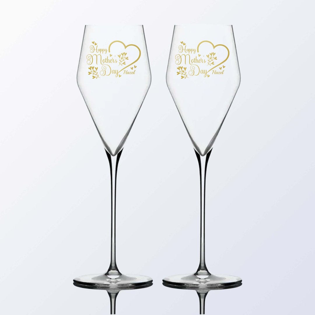 【文字雕刻】Zalto文字雕刻香槟杯 定制化礼物 送给朋友的礼物 - 酒杯/酒器 - 玻璃 