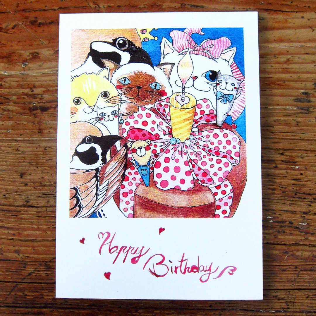 Happy Birthday_生日快乐 明信片 - 卡片/明信片 - 纸 多色