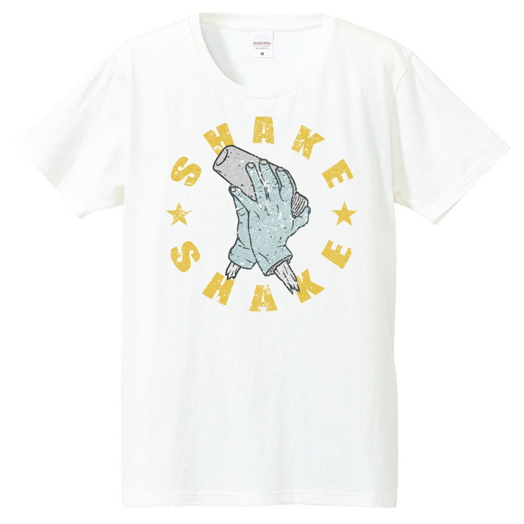T-Shirt / Shake Shake - 男装上衣/T 恤 - 棉 白色